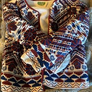 Anthropologie embroidered blazer